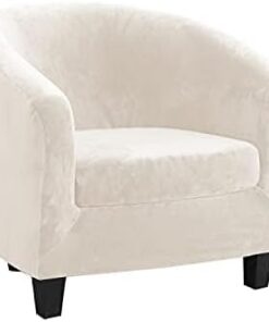 TOPCHANCES Funda de Sillón Chesterfield con Funda de Cojín,Lavable Funda De Sofá para Silla De Club Elástica Terciopelo, Modernas Fundas Protectoras de Butaca para Dormitorio