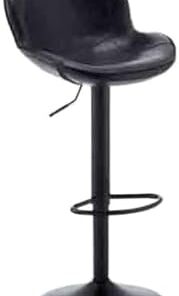 Taburete de bar giratorio con ajuste de altura para isla de cocina y escritorio de cajero, silla de bar moderna negra para mesas altas y mostradores