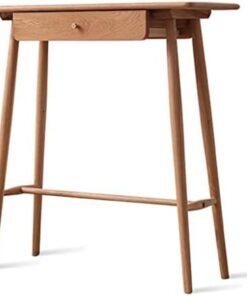Genérico Consola de Nogal con cajón, Mesa de sofá de Madera Maciza, Mesa de Pared de Troncos, mesas Altas para Entrada, Mueble de TV, Estilo rústico, decoración de cabaña (Color: Madera Original, Tam