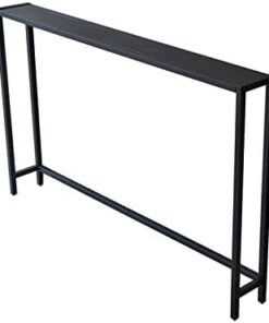 Genérico Mesas Consola, Escritorio de Pasillo con Almacenamiento, Mesa Auxiliar Estrecha para Pasillo, Mesa Auxiliar Tipo Consola para sofá, Mesa Auxiliar para Espacios pequeños, diseño Rectangular v