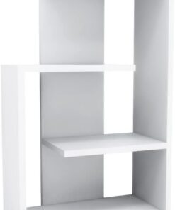WELL HOME MOBILIARIO & DECORACIÓN Librería,100% Tablero de aglomerado rechapado en melamina, Color Blanco