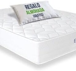 Matnature | Essential | Colchón Viscoelástico | Núcleo HR (High Resilience) | Ecosostenible y Compactado | Reversible Verano-Invierno | Altura 24 cm | Regalo Almohada (90 x 200 cm)