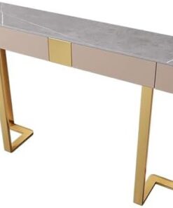 Genérico Mesa Consola con Almacenamiento, Escritorio para Pasillo, Mesa Auxiliar Estrecha, Mesa Consola con Almacenamiento, Estructura Robusta de Acero al Carbono, diseño de Tablero Engrosado, fácil
