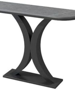 Genérico Mesa Auxiliar para sofá de Entrada con Base de Metal, mesas de Consola para Pasillo, Mesa Auxiliar Delgada detrás del sofá, Estante para Entrada, Mesa de Consola Rectangular con Tablero de m