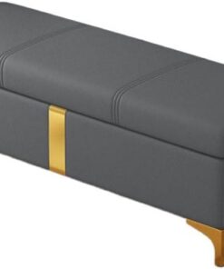 Banco De Almacenamiento De Extra Largo Banco Dormitorio con Espacio Almacenamiento para La Entrada Mesas Café Rectangulares Organizador De Caja De(Dark Gray,40x40x45cm)
