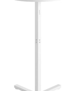 VASAGLE Mesa de Bar, Mesa de Comedor, Mesa Alta, Estructura de Metal, 60 x 60 x 104,5 cm, Fácil de Montar, con Base en Cruz, para 2-3 Personas, Moderna, Blanco Nieve LBT361W01