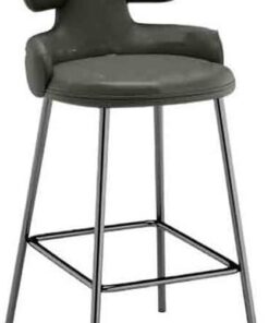 Taburete de cocina Taburetes de bar Sillas altas con respaldo(Negro)