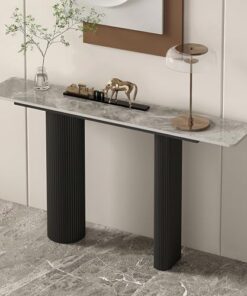Genérico Mesa Consola con Almacenamiento, Escritorio para Pasillo, Mesa Auxiliar Estrecha, Mesa Consola Moderna para la Entrada de la Sala de Estar, Mesa Auxiliar para sofá Que Ahorra Espacio, fácil