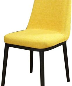 Sillas de Comedor Patas de Metal Sillas de Sala de Estar, Contador Lounge Ocio Americano Café Retro Salón Sillas Moderno Diseño Comedor Cocina Cocina,Amarillo2,B