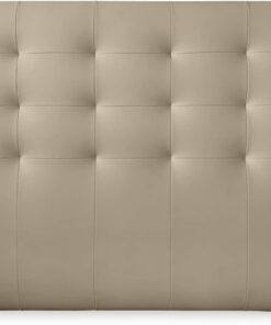 DUÉRMETE ONLINE Cabecero París Acolchado, Tapizado en Polipiel de Alta Gama, Beige, 100 x 120 cm (Cama 90)