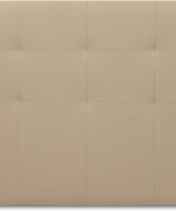 WIN REST Cabecero Aurora Acolchado, Tapizado Premium en Polipiel de Alta Gama Beige 100x120 para Camas de 90/100 cm