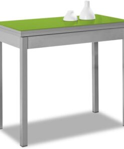 ASTIMESA Tipo Libro Mesa de Cocina, Metal, Verde, 80 x 40 cm a 80 x 80 cm