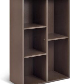 Amazon Basics Estantería organizadora con 5 Cubos Abiertos, Espresso, 50 x 24 x 80 cm