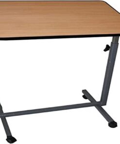 Queralto Easy - Mesa Auxiliar con Ruedas para Cama y Sofá, Madera, 40 x 60 x 70/105 cm