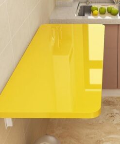 Genérico Tocador con Espejo abatible y Taburete con Ruedas, Luces LED integradas, Mesa de Madera Plegable para Montar en la Pared, Escritorio Multifuncional y tocador, Ahorra Espacio, tocador flotant