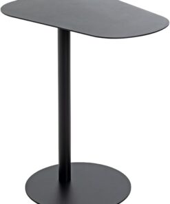 HAKU Mesa Auxiliar de Metal Negro, Mesa de Centro pequeña - Dimensiones: An 53 x Al 60 x Pr 38 cm Estilo: Moderno