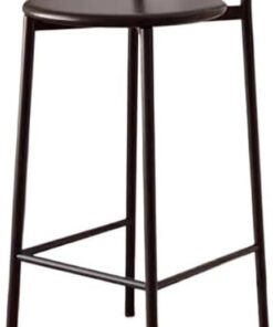 Taburete Alto Silla de Patas Altas for Restaurante y Bar con Respaldo(Negro)