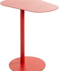 HAKU Mesa Auxiliar Rojo Coral de Metal Mesa de Centro pequeña - Dimensiones: An 53 x Al 60 x Pr 38 cm Estilo: Moderno