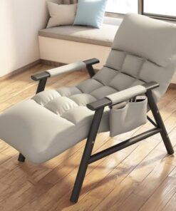 Genérico Mecedora con otomana tapizada, sillón reclinable cómodo para balcón, Sala de Estar Moderna, sillón de Lectura con diseño sin Brazos