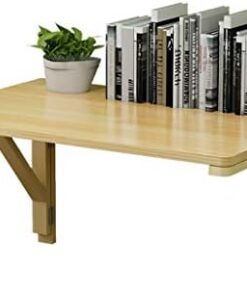Genérico Escritorio Plegable de Pared de Madera Maciza Que Ahorra Espacio, Ideal para Cocina y Comedor, Mesa Plegable versátil para Ordenador y Estante de Almacenamiento (120 x 40 cm).