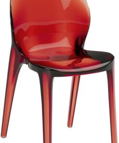 Ruby - Silla de policarbonato para salón y comedor - Estructura monocasco Rossa Stones