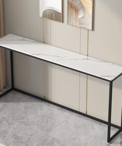 Genérico Mesas Consola, Escritorio de Pasillo con Almacenamiento, Mesa Auxiliar Estrecha para Pasillo, Mesa Consola, Mesa de sofá Estrecha, Mesa de Entrada, Mesa con Marco de Metal detrás del sofá, m