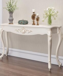 Genérico Mesas Consola con Almacenamiento, Escritorio para Pasillo, Mesa Auxiliar Estrecha, Mesa Consola de Entrada de Estilo Victoriano Vintage - Muebles Decorativos para recibidor, Pasillo, vestíbu