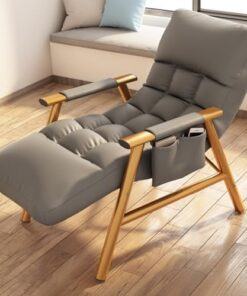 Genérico Mecedora con otomana tapizada, sillón reclinable cómodo para balcón, Sala de Estar Moderna, sillón de Lectura con diseño sin Brazos