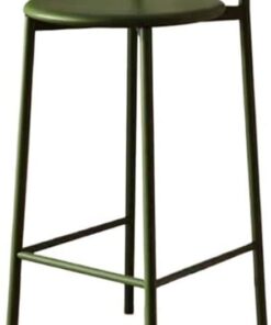 Taburete de cocina Silla Mostradora con Respaldo Patas Altas 65cm(Green)