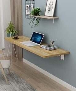 Genérico Escritorio Plegable de Pared para Ordenador: Ahorra Espacio y es Ideal para oficinas pequeñas, dormitorios y cocinas. Escritorio Flotante Compacto para estudiar y Trabajar.