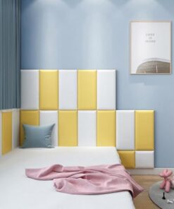 Pegatinas de Pared anticolisión 3D, Pegatinas de Pared Gruesas para habitación Infantil, cabecero Autoadhesivo, Paneles tapizados para Dormitorio, Sala de Juegos, Dojo, Azul Cielo, 30 x 60 c