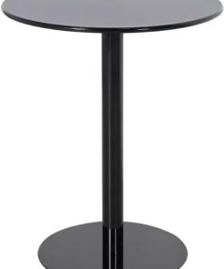 Mesa de bistró Mesa de Bar Redonda,Mesas de Pub con Base Resistente Mesa de cóctel de bistró para café,Oficina,Comedor y Escritorio de Cocina,Mesas Altas Mesas auxiliares de Metal Negro