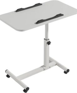 Mesa rodante para Oficina Escritorio Plegable for Ordenador, Mesa de Estudio, Altura Ajustable, Bandeja for Cama, Muebles pie