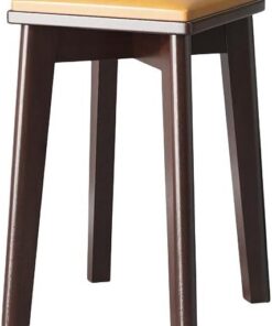 YangRy Las sillas Altas para mesas de Comedor domésticas y sillas cuadradas Simples de Madera Maciza se Pueden apilar en la Sala de Estar,C
