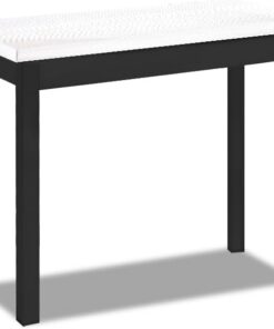 ASTIMESA Mesa de Cocina Extensible de Libro sin cajón - 80x40 cm (80x80 cm) - Estructura Color Negra - Tapa Laminado Color cervino