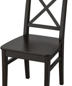 DUNAKE Sillas De Comedor Madera, Sillas De Comedor Sin Brazos De Granja Modernas, Sillas De Cocina, Silla De Comedor Rústica para Sala De Estar, Salón, Restaurantes, Cafés (Color : /Black)
