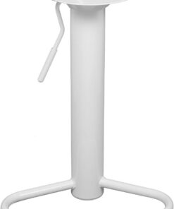 Cabilock Base de Silla Giratoria de Color Blanco para Taburete de Bar con Ajuste de Altura Preciso y Reposapiés Metálico Adecuado para Cocinas y Barras Hogar