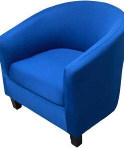 Highdi Funda de Sillón Chesterfield 2 Piezas, Cubre Sofá de 1 Plaza Elásticas Lavable Antideslizantes, Fundas Protector de Butaca para Contador, Dormitorio (Color sólido - Azul Rey)