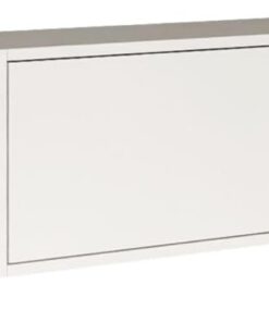 Selsey Mueble TV Colgante Blanco de 4 Puertas con Frente Acanalado 200 cm - Muebles de Salón Modernos, Mueble TV Salón con Diseño Minimalista y Funcional, Acabado Mate, Hecho en Polonia