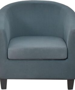 Funda elástica for sillón Chesterfield de 1 plaza, 2 piezas, fundas for sillón de cóctel antideslizantes de color sólido con funda de asiento for bar, sala de estar, dormitorio, club(Dark gray)