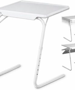 ECOVELO Mesa Plegable multiposición Auxiliar Table-Mate con 6 Niveles de Altura y 3 Esquinas, Mesa Multiusos Ajustable