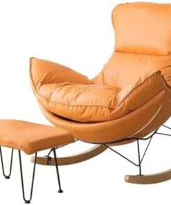 Genérico Mecedora con reposapiés, sillón Relajante para balcón, sillón reclinable para Sala de Estar, sillón Moderno, sillón Cama Suave, sillón de Lectura para Dormitorio y Sala de Estar (Color: Nara