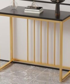 Genérico Mesas Consola con Almacenamiento, Escritorio para Pasillo, Mesa Auxiliar Estrecha, Mesa Consola, Mesa de Entrada para Pasillo, vestíbulo, Cocina, Sala de Estar, con Estructura metálica, Mesa
