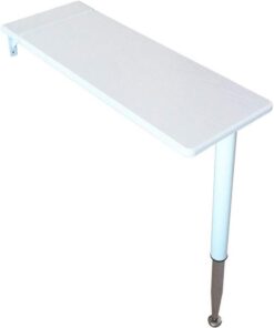 Mesa de Comedor Plegable de Pared con Paneles de Madera Que ahorran Espacio, Estilo artístico, Mesa de Bar con Patas Altas, Mesa de cabecera Redonda Cuadrada, Color Blanco