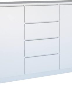 Oggi Lugo Cajonera, Madera de ingeniería, Blanco, 120 x 97 x 40 cm (D2)