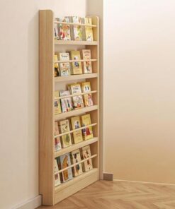 Estantería De Pared para Libros, Organizador De Suelo, Estanterías De Exhibición, Estantería Estrecha De 10 Cm Detrás De La Puerta para Libros, Es, Normal, 70 * 10 * 143cm/27.5 * 3.9 * 56.3in