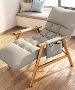 Genérico Mecedora con otomana tapizada, sillón reclinable cómodo para balcón, Sala de Estar Moderna, sillón de Lectura con diseño sin Brazos