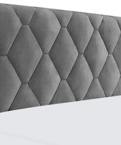 Cabecero, Funda de Cabecero, A Prueba de Polvo, Acolchado, Color Sólido, Algodón(Grigio,250CM)