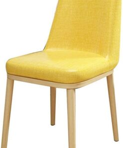 Sillas de Comedor Patas de Metal Sillas de Sala de Estar, Contador Lounge Ocio Americano Café Retro Salón Sillas Moderno Diseño Comedor Cocina Cocina,Amarillo1,B