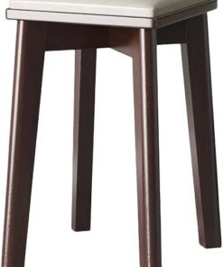 YangRy Las sillas Altas para mesas de Comedor domésticas y sillas cuadradas Simples de Madera Maciza se Pueden apilar en la Sala de Estar,C